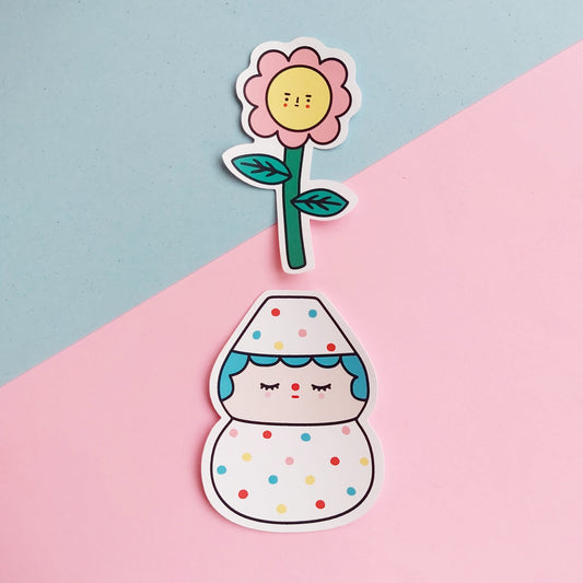Pierrot & Flower friend sticker pack