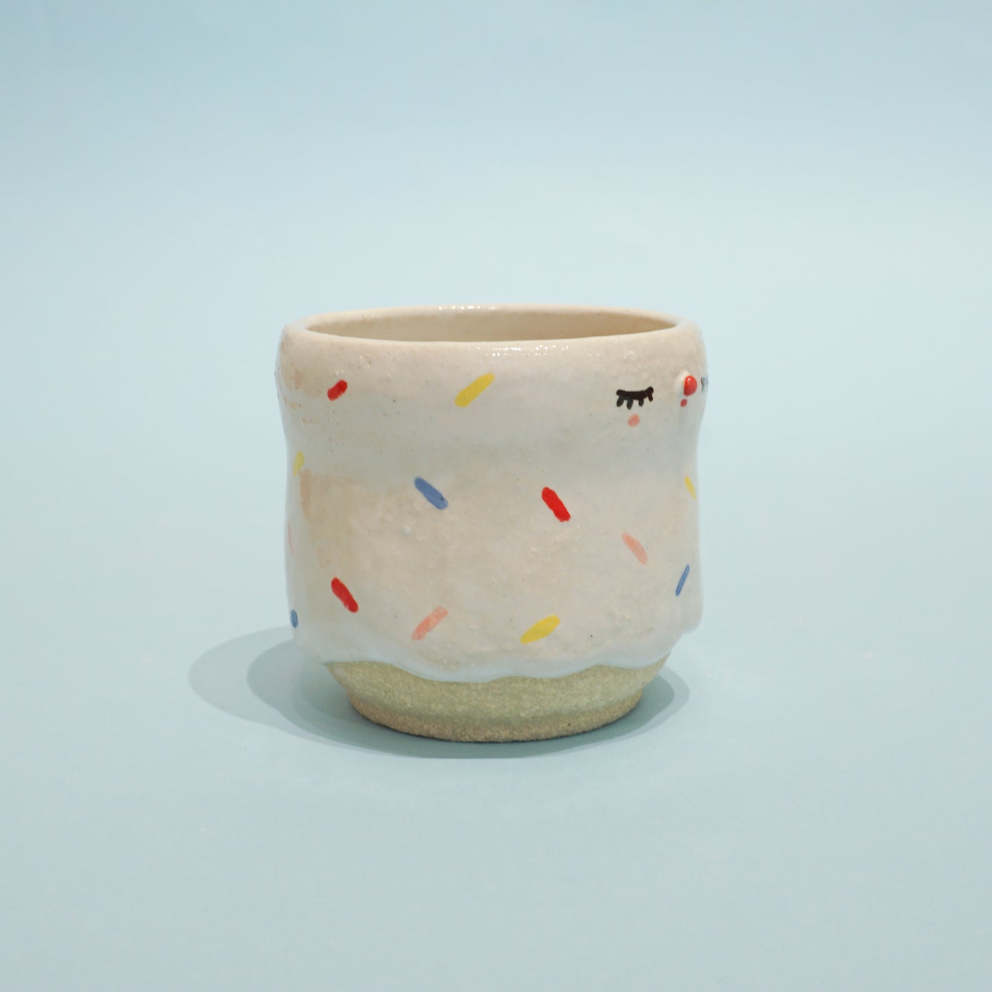 Melty Pierrot tea cup - rainbow sprinkles -Slim
