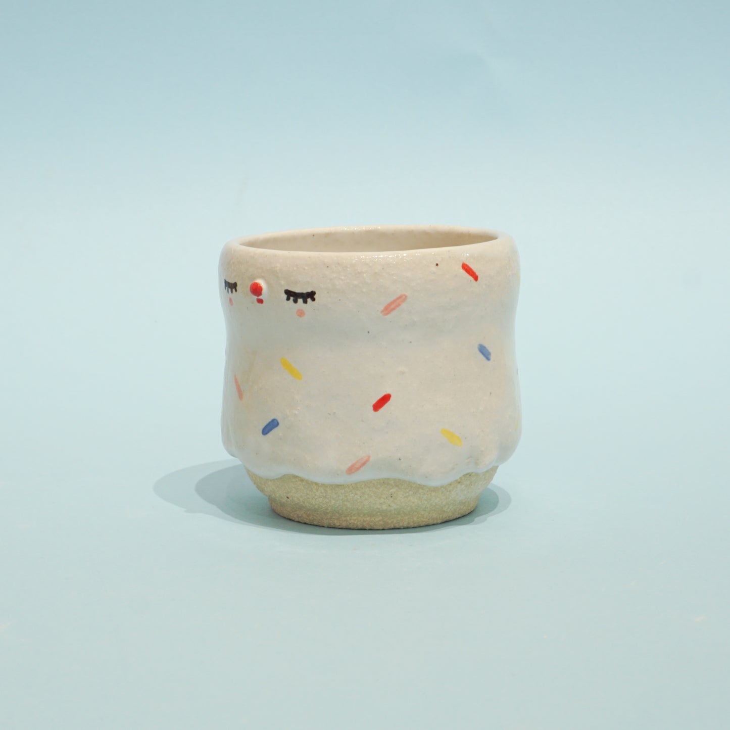 Melty Pierrot tea cup - rainbow sprinkles -Slim