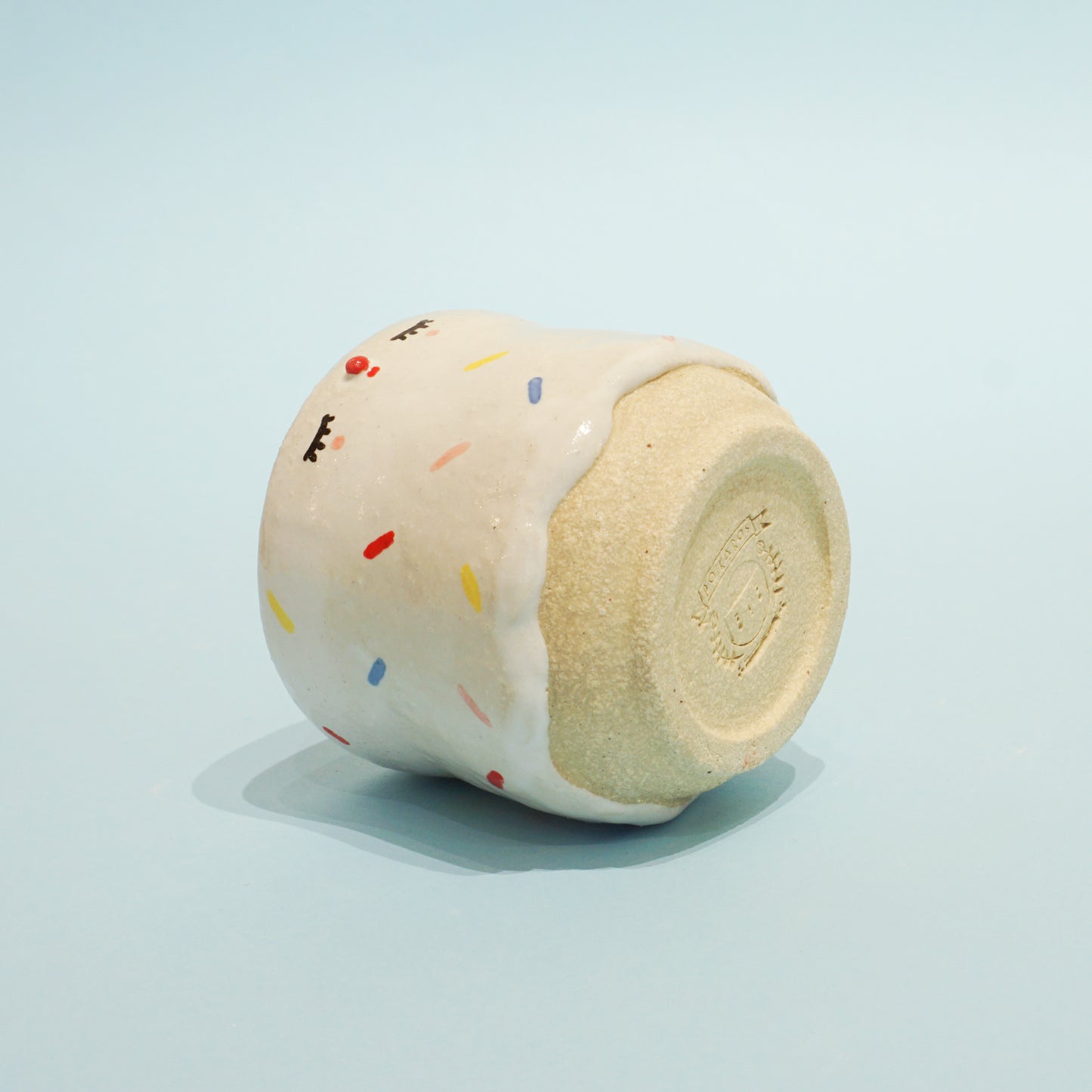 Melty Pierrot tea cup - rainbow sprinkles -Slim