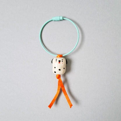 Pierrot Orange Bead / Bag Charm