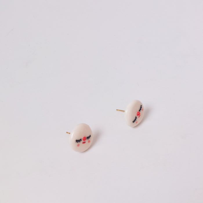 Pierrot Porcelain Earrings (Pair)