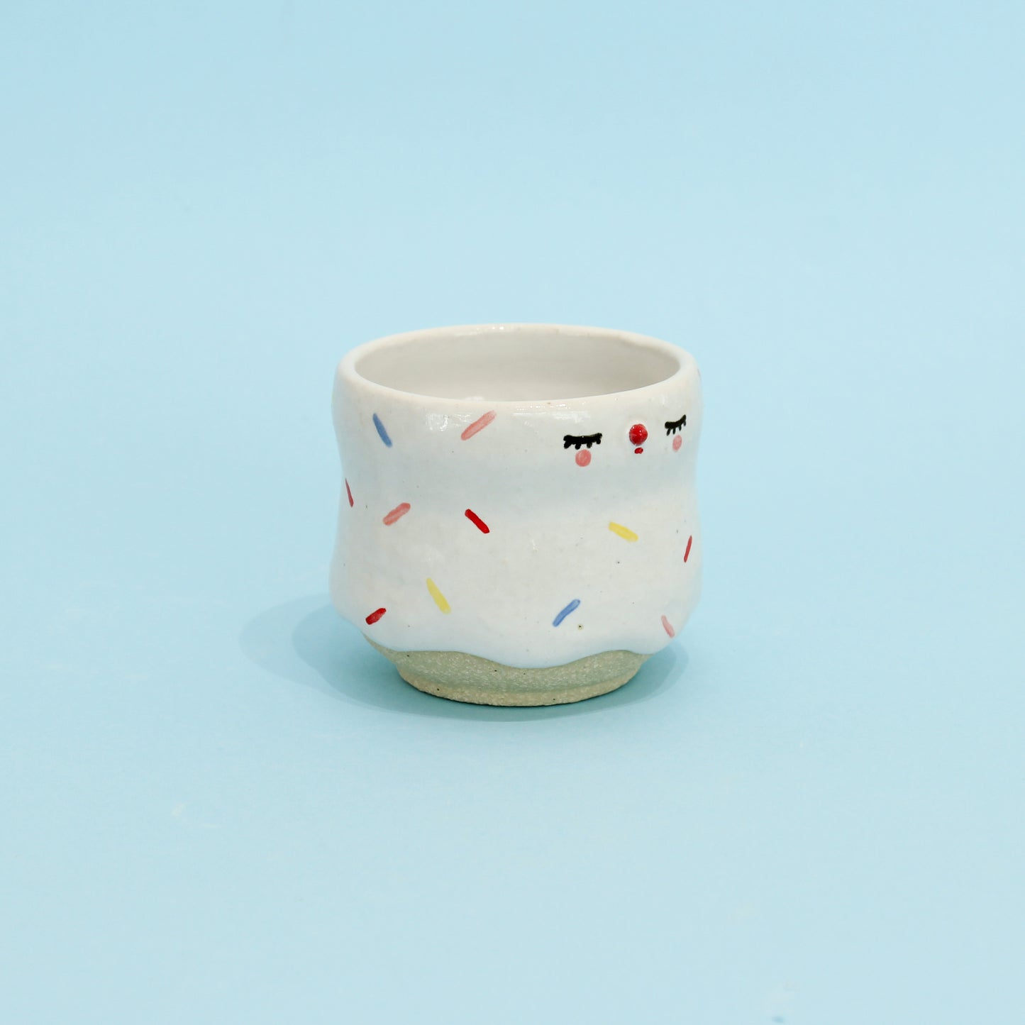 Melty Pierrot tea cup - rainbow sprinkles -Slim