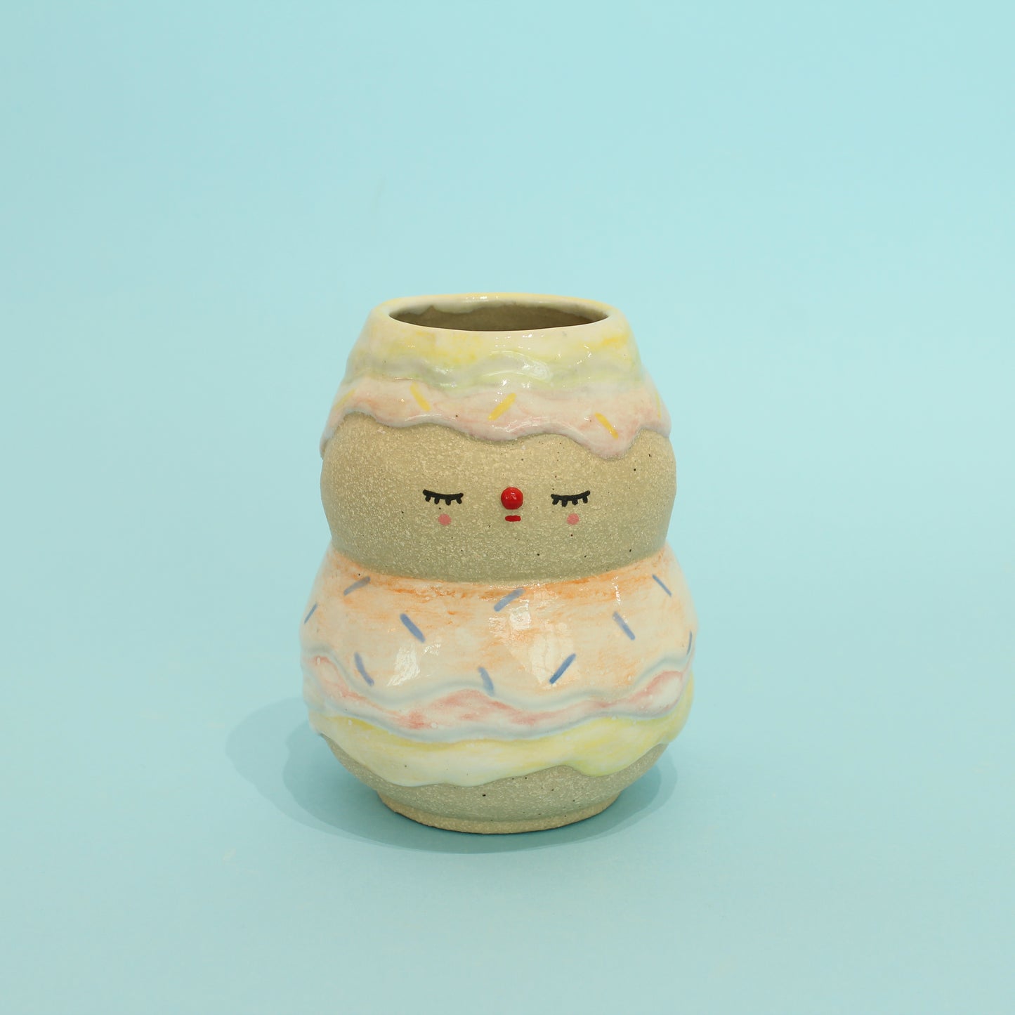 melty pierrot vase one of a kind - cotton candy sundae