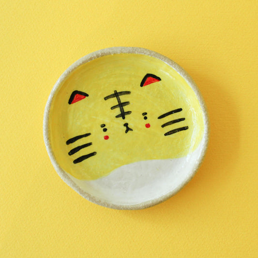 Tora-san Mini Dish - Yellow