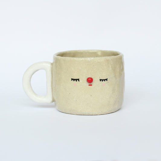 Pierrot pinched cup - white handle