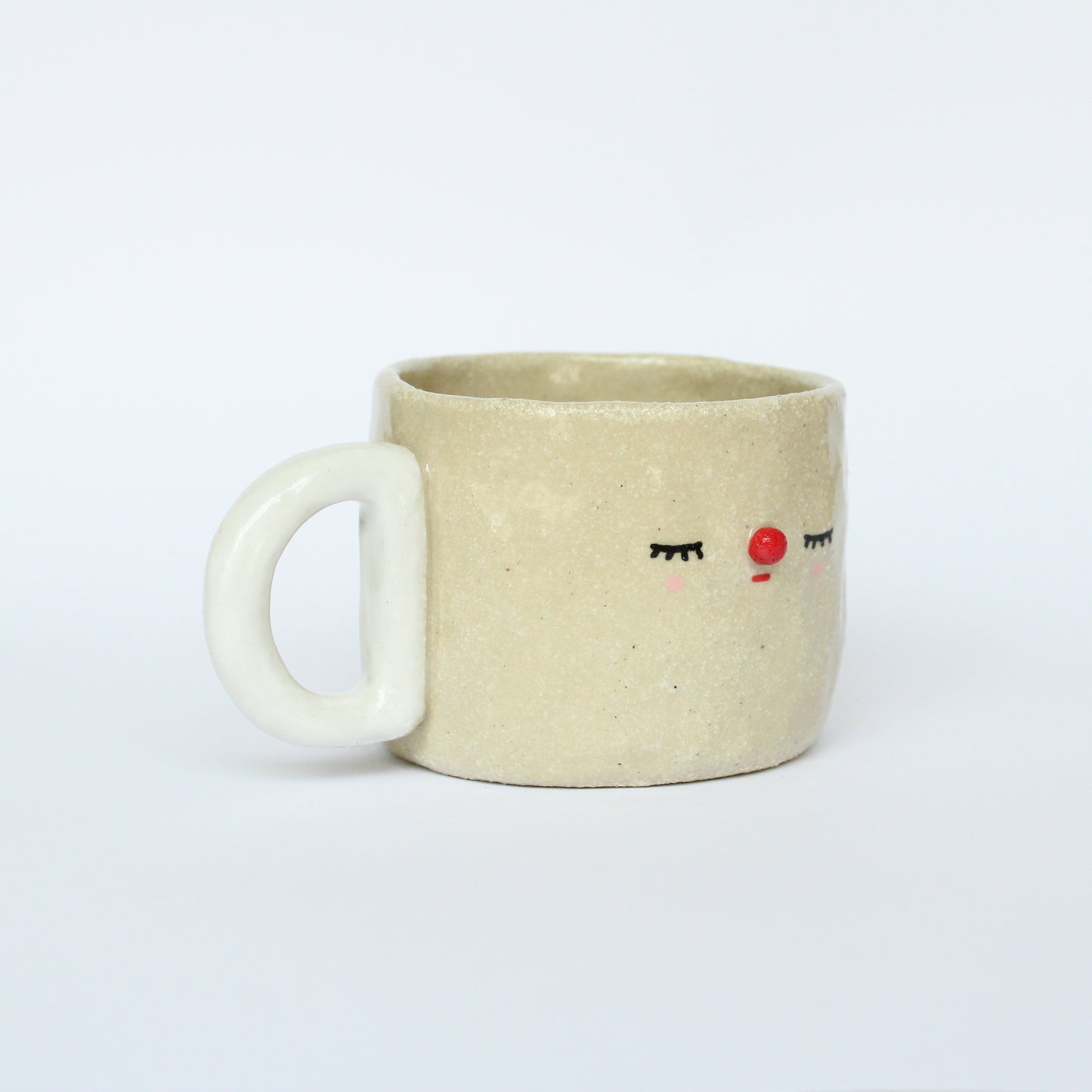 Pierrot pinched cup - white handle