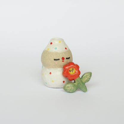 Flower and Pierrot Mini ornament