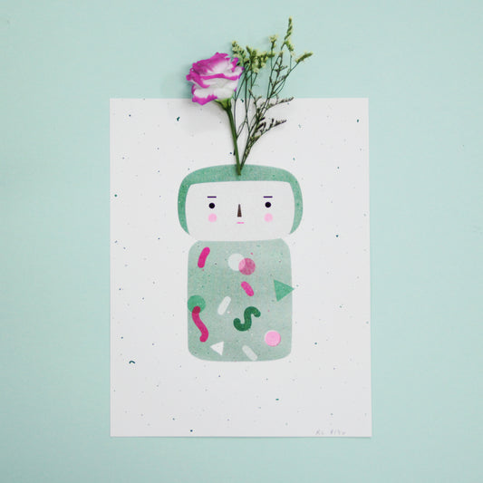 Kokeshi Riso Print